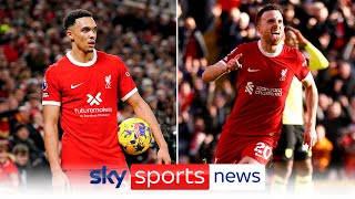 Trent-Alexander Arnold, Diogo Jota and Alisson in Liverpool training ahead of Atalanta match