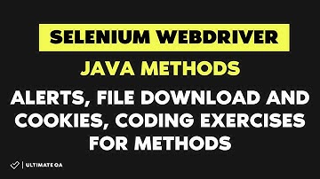 Selenium WebDriver Java Methods - Alerts, file download and cookies, coding exercises for methods