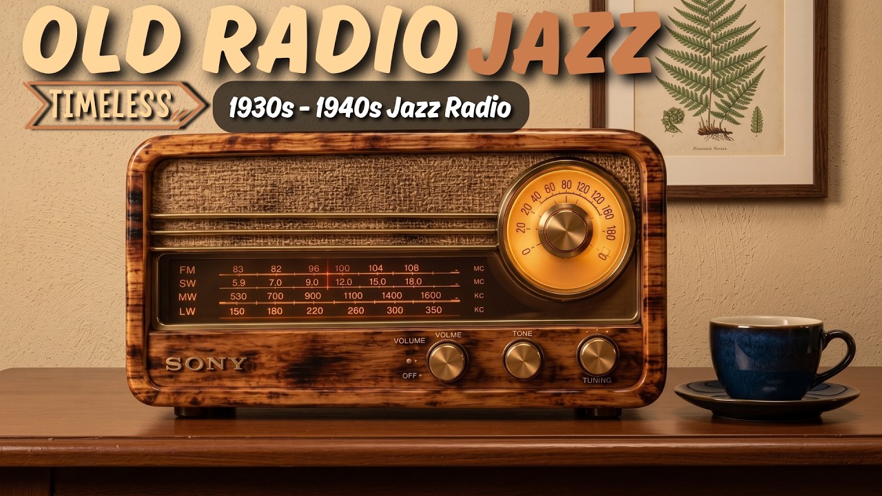 Old Radio Jazz 📻 Timeless 1930s 1940s Vintage Swing Jazz – Classic Swing Music for Cozy Café Nights