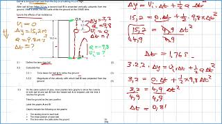 Vertical Projectile Motion Physical Science Grade 12