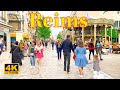 Reims, France 🇫🇷 - Reims [4K HDR] Walking Tour - May 2023 | Paris 4K | A Walk In Paris