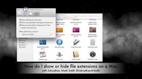 How to show or hide file extensions on a Mac? By Johnathan Smith