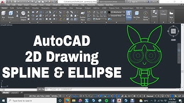 Spline and Ellipse Command, 2D Drawing AutoCAD, Basic Tutorial for Beginners