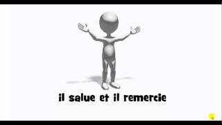 French pronunciation = il salue et il remercie