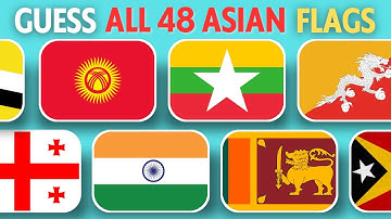 Guess The Country By The Flag Quiz: ALL 48 ASIAN FLAGS