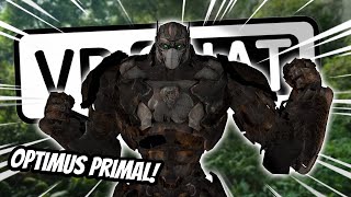 OPTIMUS PRIMAL GOES BEAST MODE IN VRCHAT! - Funny VR Moments (Transformers Rise Of The Beasts)