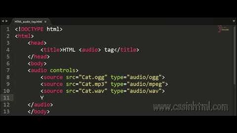 HTML audio tag