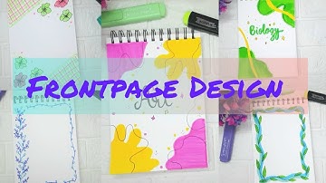 5 Front Page Designs | Project Work Designs | File Decoration Ideas | Border Designs