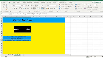 Como fazer uma CONTAGEM REGRESSIVA para o ANO NOVO com o Excel - Dicas Rápidas 02
