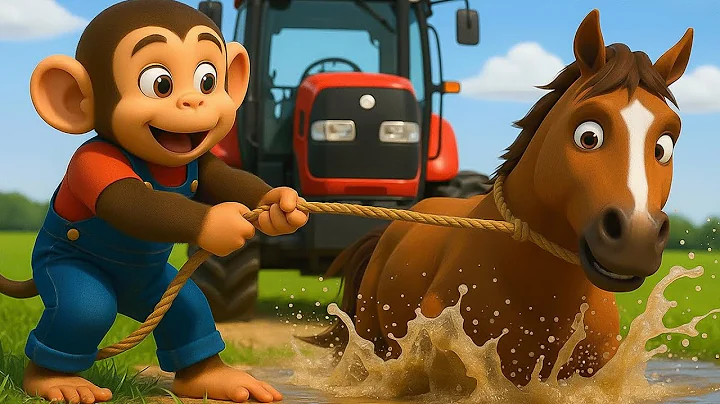 🐒🚜 Monkey Farmer Fixes Tractor and Plows Beet Field - Farm Work | Funny Monkey