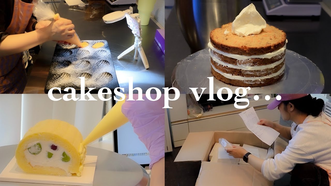 케이크 만들면서 영상 찍는 법🎂 | 요리조명추천 | 드디어 원데이클래스 오픈🤍 | 당근케이크 만들기 | 은평구 케이크샵 브이로그 | 초보사장 일상