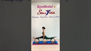 Yoga with wheel and front split 🧘‍♀️#trending #yogaskills #viral #yogaasanas #shorts #shortvideo