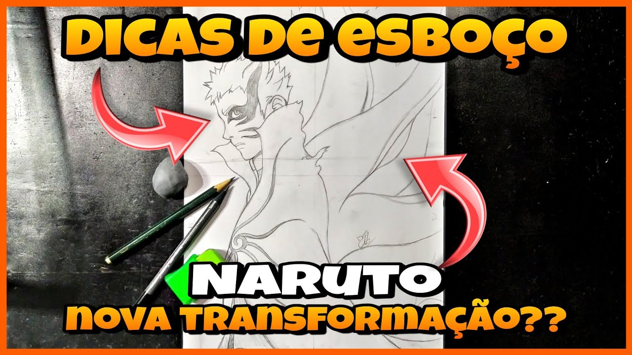 Como desenhar NARUTO modo BÁRION 