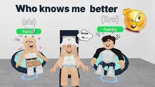 Who knows me better? | Funny adopt me quiz | Roblox