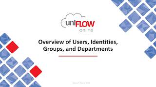 Users, identities, groups and departments overview