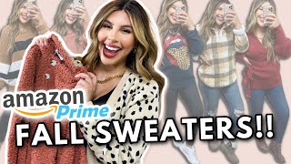 The CUTEST Amazon Sweaters I could find!! | AMAZON FALL SWEATERS HAUL 2020