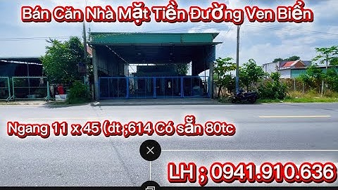 Bán Đất Mặt Tiền Kinh Duanh Buôn Bán -Đường ven biển Phước Hội -Xã Phước Hải -TPHCMNgang 11x45 