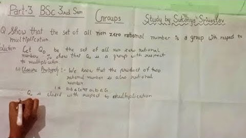 Groups|Part-3 | Show that the set of non rational number is a group with respect to multiplication|