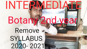 INTERMEDIATE 2nd year  Botany Remove SYLLABUS