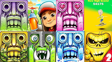 SUBWAY SURFERS vs TEMPLE RUN 2 vs MONSTER RUN  vs ZOMBIE RUN 2 vs BUS SURFERS