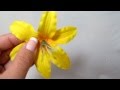 Small Yellow Lily Hair Flower Clip