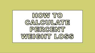 How to Calculate Weight Loss Percentage screenshot 3