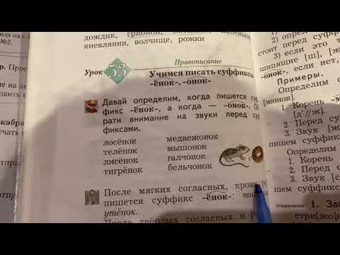 Русский язык/2 класс/ Правило: учимся писать суффиксы: -ёнок; -онок-/09.12.20