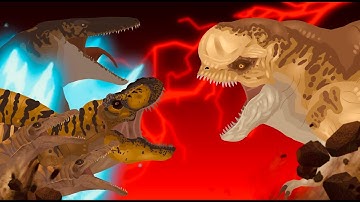 T rex Ember vs Distortus Rex / Stick Nodes animation
