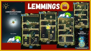 Lemmings Walkthrough - Asteroid claimed / NEW lemmings / Lemmings Season 7 (IOS)