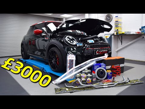 Adding £3000 in Handling UPGRADES to a Mini JCW F56 LCI2 - YouTube