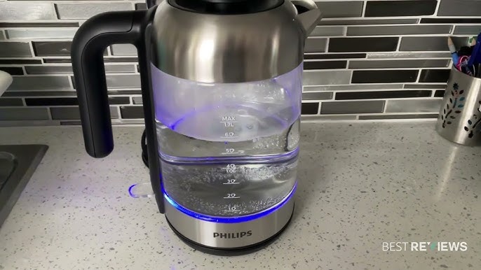 Philips HD9339/80 Glass Kettle, 1.7 Litres, LED Lighting, Dry Run  Protection - YouTube