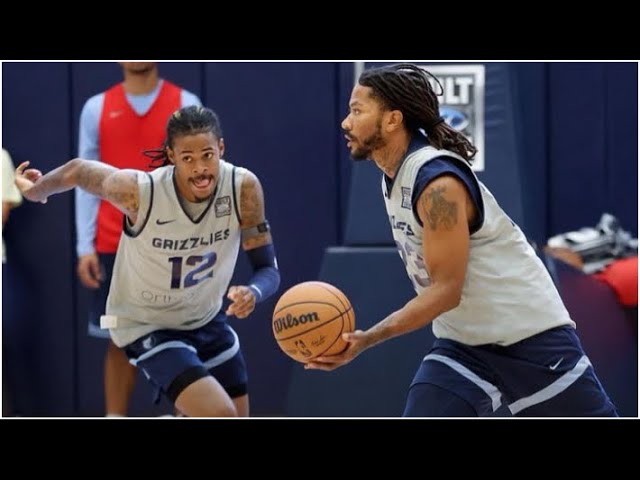 Derrick Rose & Ja Morant at Memphis Grizzlies training camp