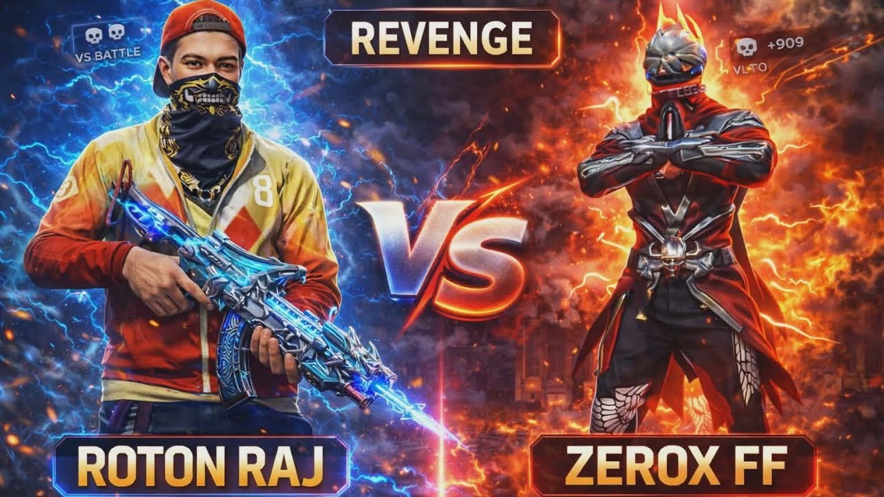 Roton Raj vs Zerox ff 😈 br ranked grandmaster loby 😱 Revenge moments 😡🥵 ...