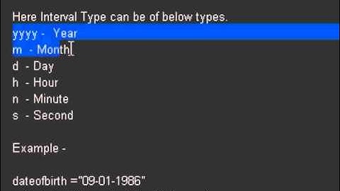 DateDiff function in QTP
