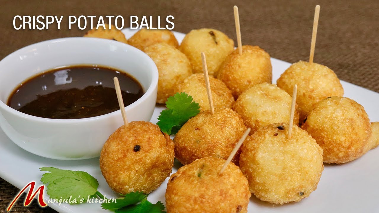 Crispy Potato Balls (Party Appetizers) Recipe by Manjula | Manjula