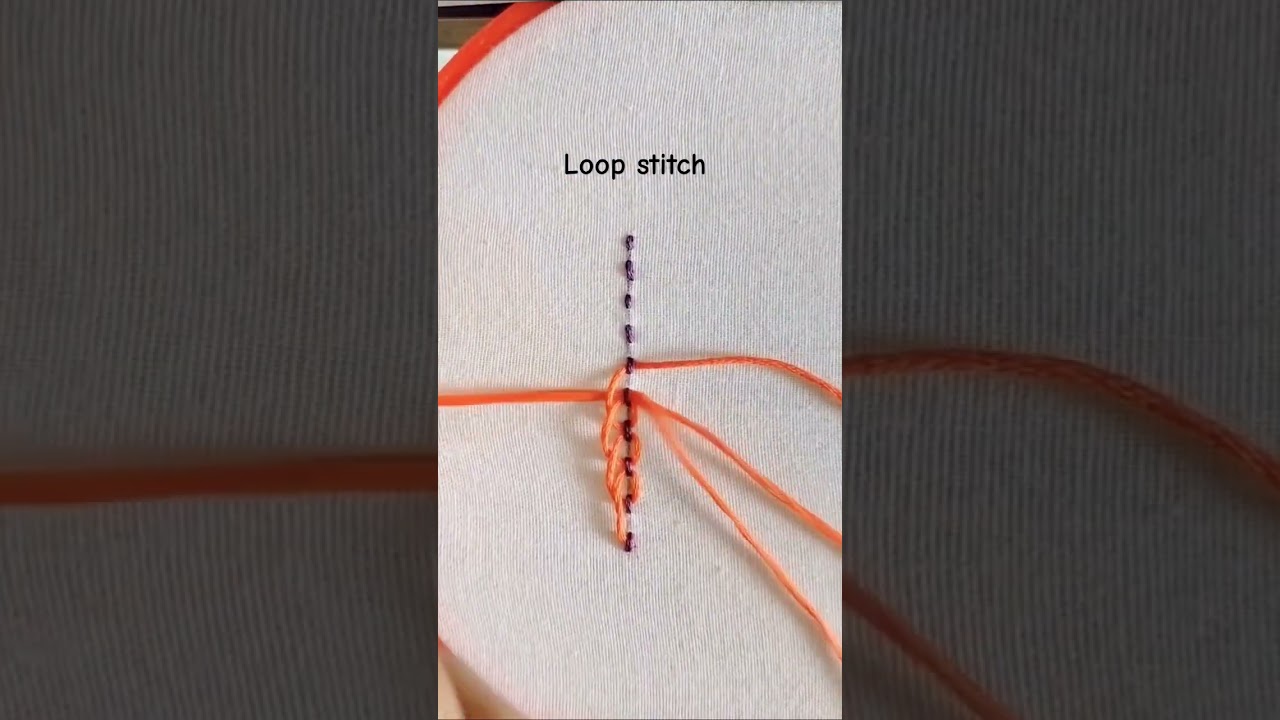 Loop stitch#embroidery #embroiderypatterns #embroiderydesign #basicembroidery #borderstitch #stitch