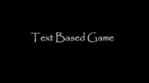 Text based game menu