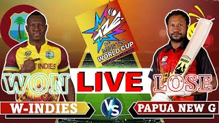 LIVE🔴 WC 2024 WI vs PNG | Match 2nd | Target 137 Chased By WI | West Indies vs Papua New Guinea