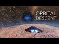 Relaxing Spaceflight Elite Dangerous - Orbit to Surface Flight (No commentary)