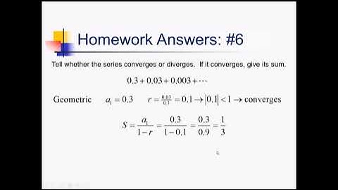 Infinite Geometric Series: Problem Set #1