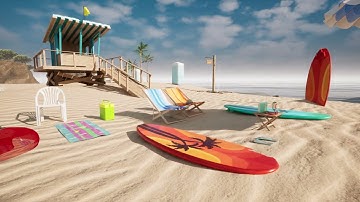 Unreal Engine Island Beach Environment – Game-Ready Asset Pack