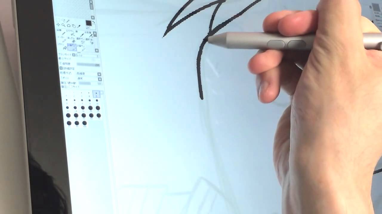 Surface Pro 3でペン入れ Sai Youtube