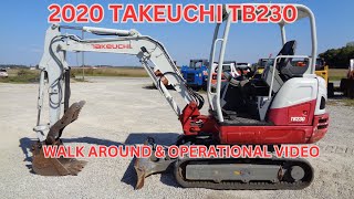 2020 Takeuchi TB230 Walk Around & Operational     $28,900