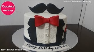 tuxedo birthday cake for men design ideas decorating tutorial video home husband him dad boyfriend