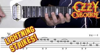 Ozzy - Lightning Strikes - Guitar Solo Lesson, with Tabs!