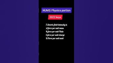 NUMS physics 2022 keys |NUMS mcat 2022 keys |PHYSICS PART7| @mdcattest  #shorts #youtubeshorts