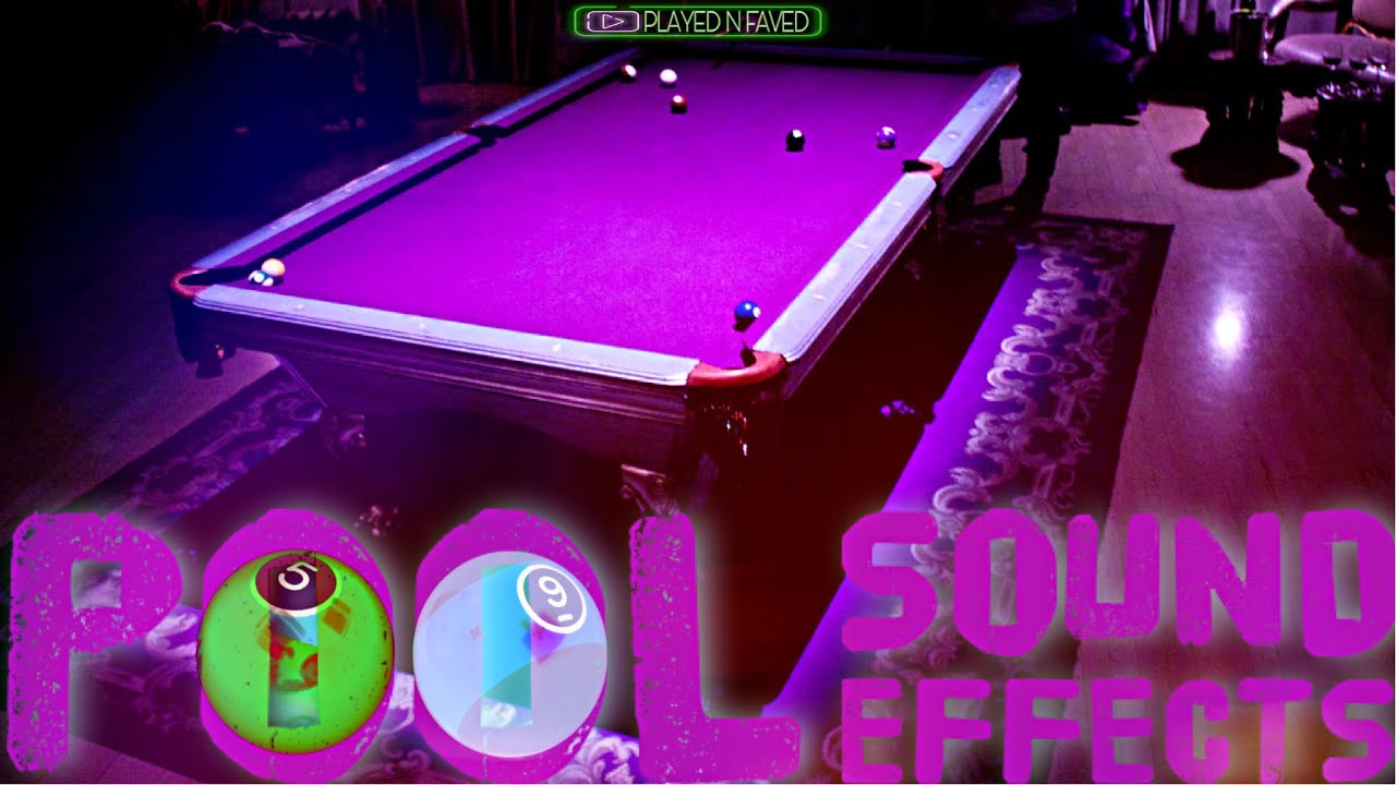 Pool Ambience Sound Effects / Sound Of Billiard Table Shot In Pocket
