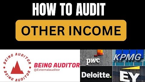 Audit Of Other Income | Auditing Other Operating Income | Financial Audit | External Auditing