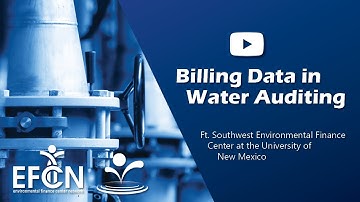 Water Loss Series for Small Water Systems: Billing Data in Water Auditing