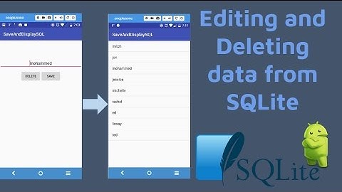 Editing and deleting data from an SQLite database [Beginner Android Studio Example]